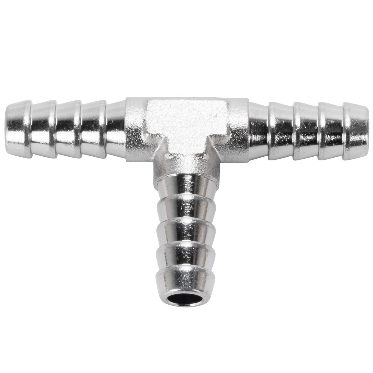 14 inch Hose Barb Tee - Chrome