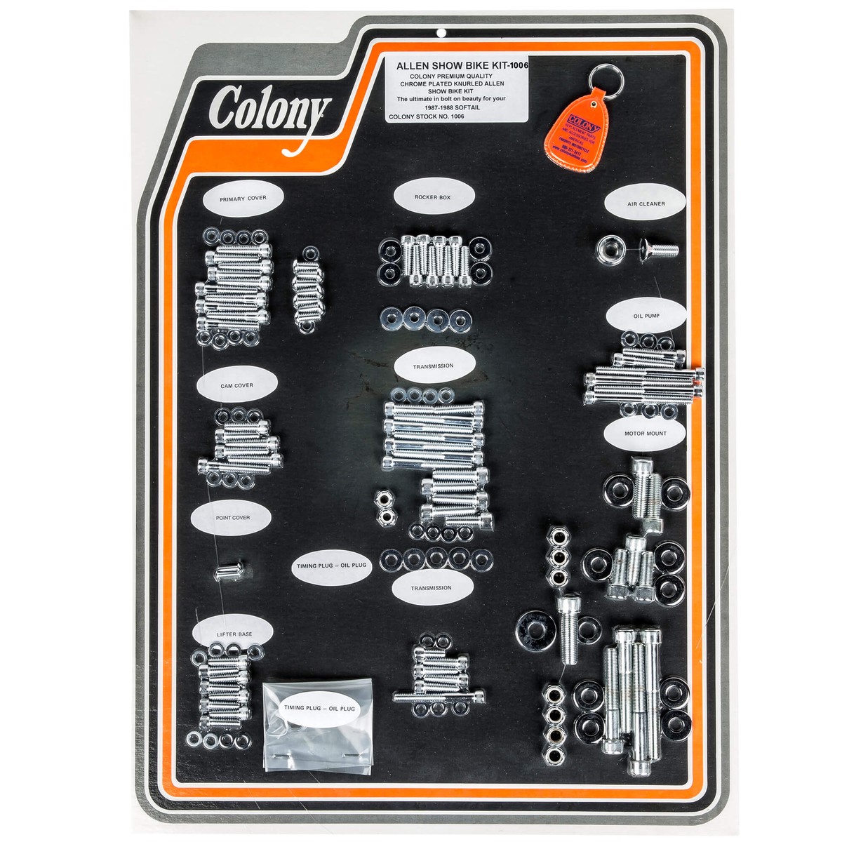 1006 Complete Show Bike Kit Allen Hardware Harley-Davidson 1987-1988 Softail - Chrome Plated
