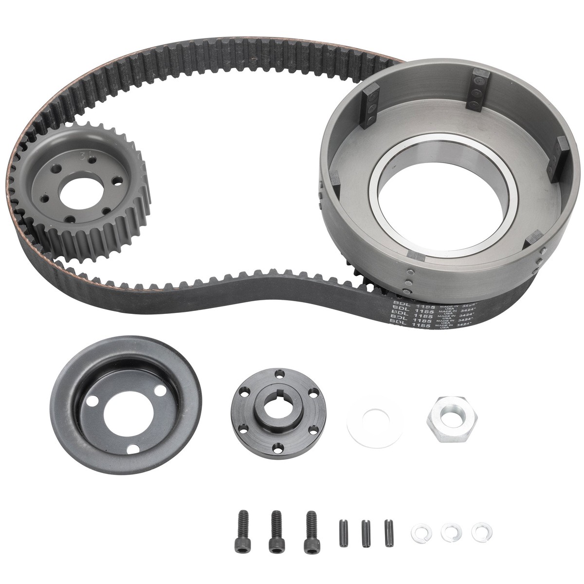 11mm15 inch Primary Belt Drive - Kick Start - Tapered Shaft - 1936-1954 Harley-Davidson Big Twin