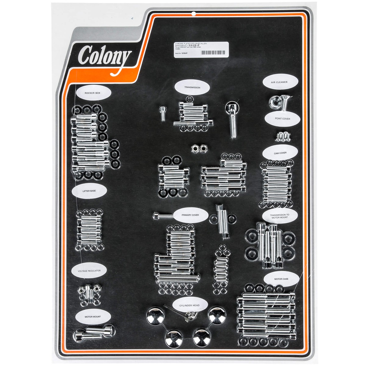 1018 Complete Show Bike Kit Allen Hardware Harley-Davidson 2000-2006 Twin Cam Softail - Chrome Plated