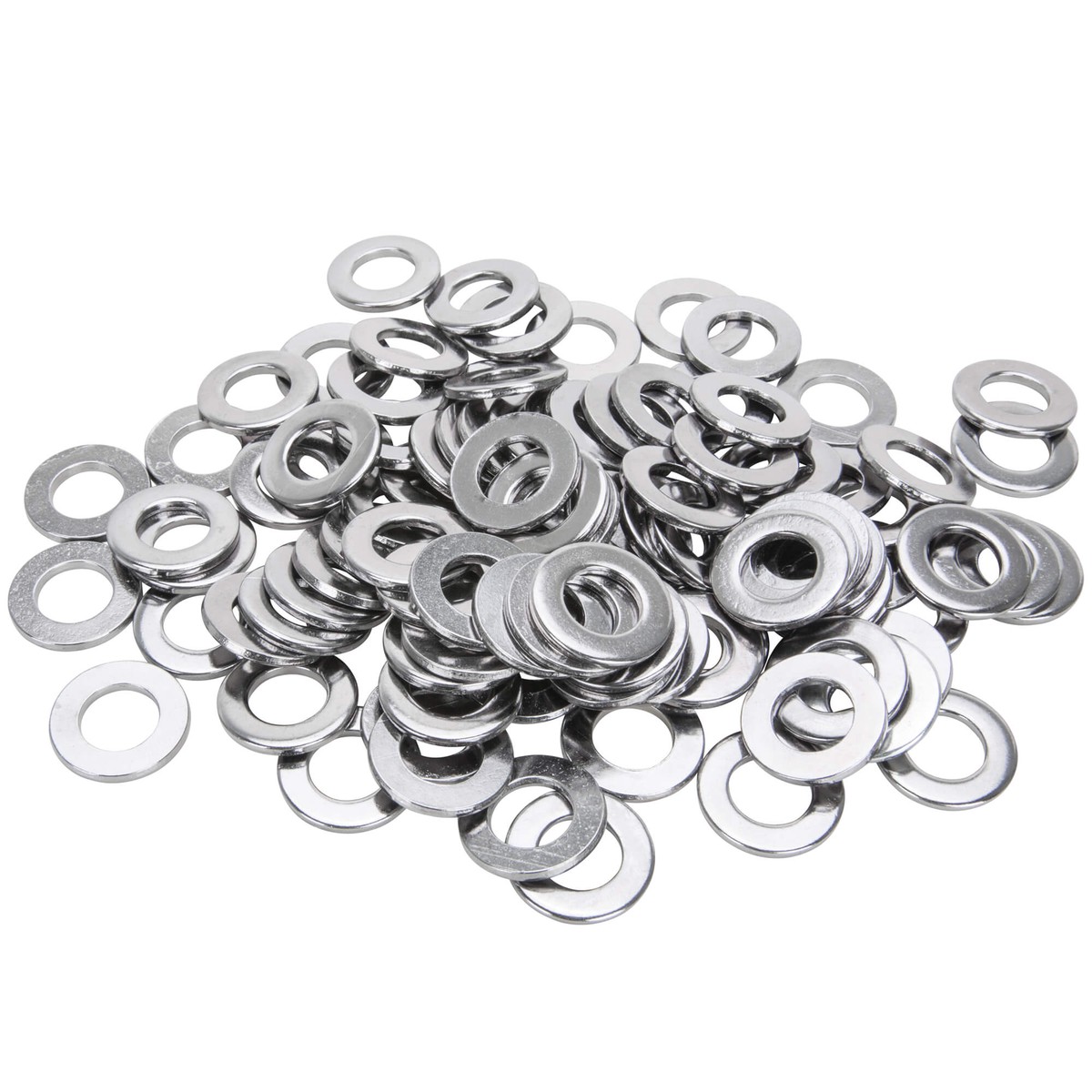 12-F-100 Flatwashers 12 - Bag of 100 - Chrome Plated