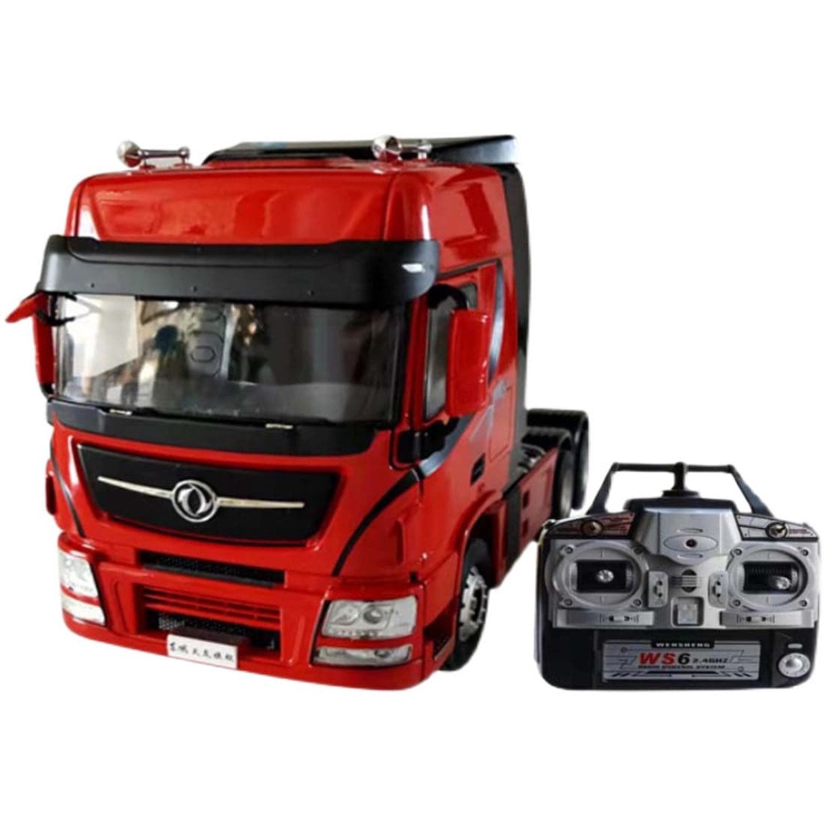 124 24G Simulation RC Engineering Tow Truck Detachable Flatbed Semi Trailer Tractor Model RTR
