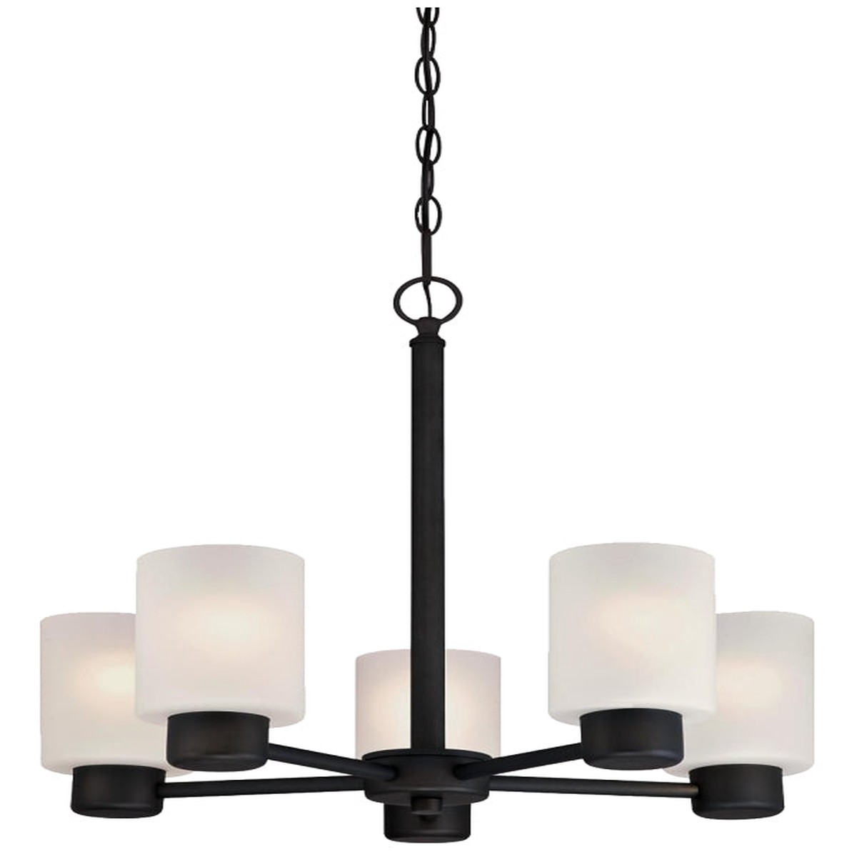Westinghouse Sylvester Series 63538 Indoor Chandelier 300 W 5-Lamp Incandescent Lamp Oil-Rubbed Bronze Fixture