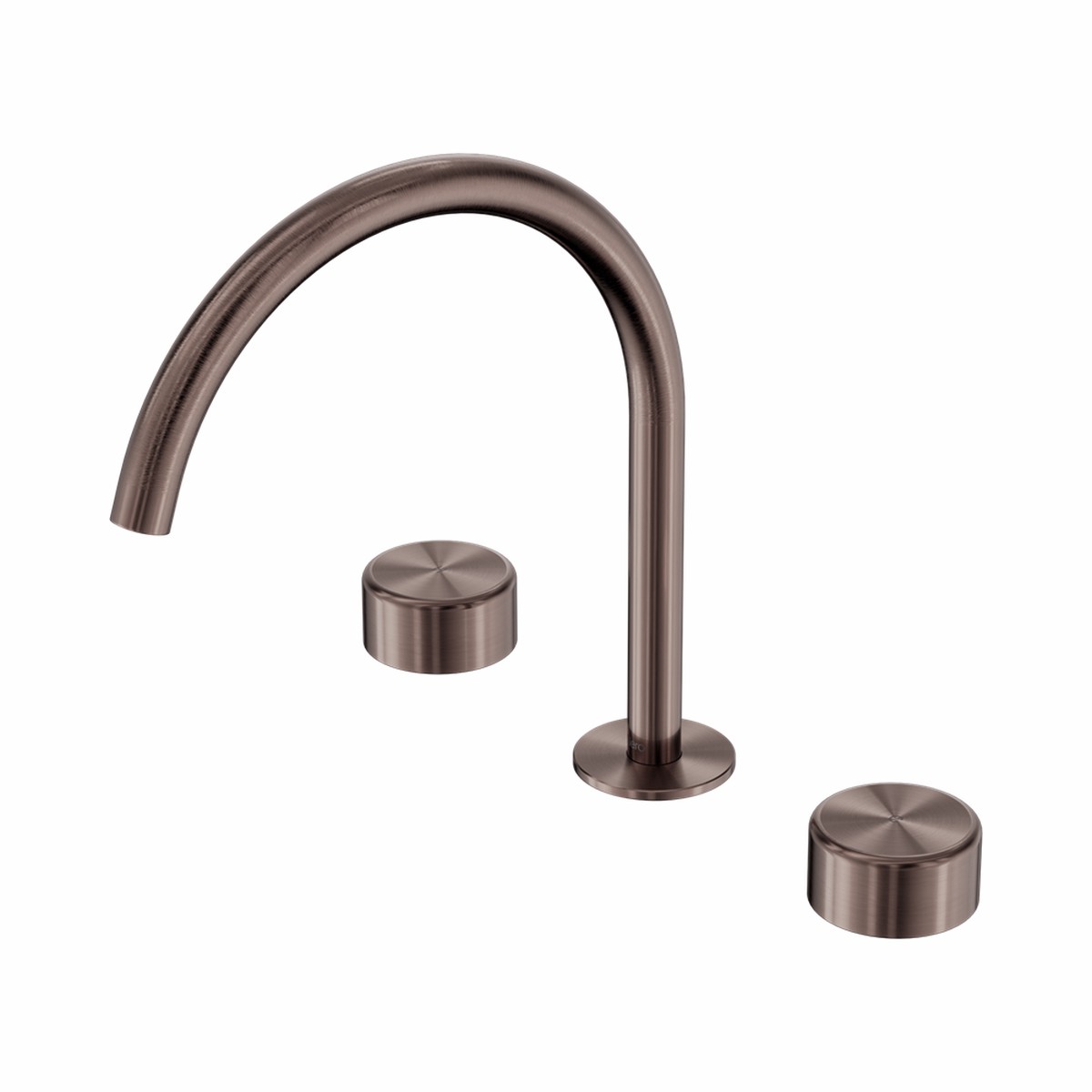 Nero Serenity BathKitchen Set Arc Spout With Metal Handle Brushed Bronze