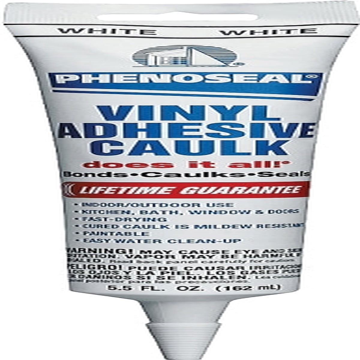 DAP PHENOSEAL 00101 Vinyl Adhesive Caulk White 48 hr Curing -20 to 180 deg F 55 oz Cartridge
