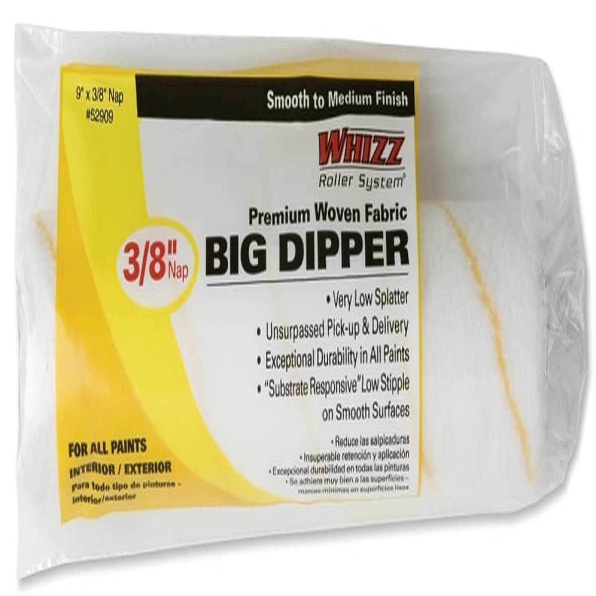 Whizz 52909 Roller Cover 38 in Thick Nap 9 in L Polyamide Cover