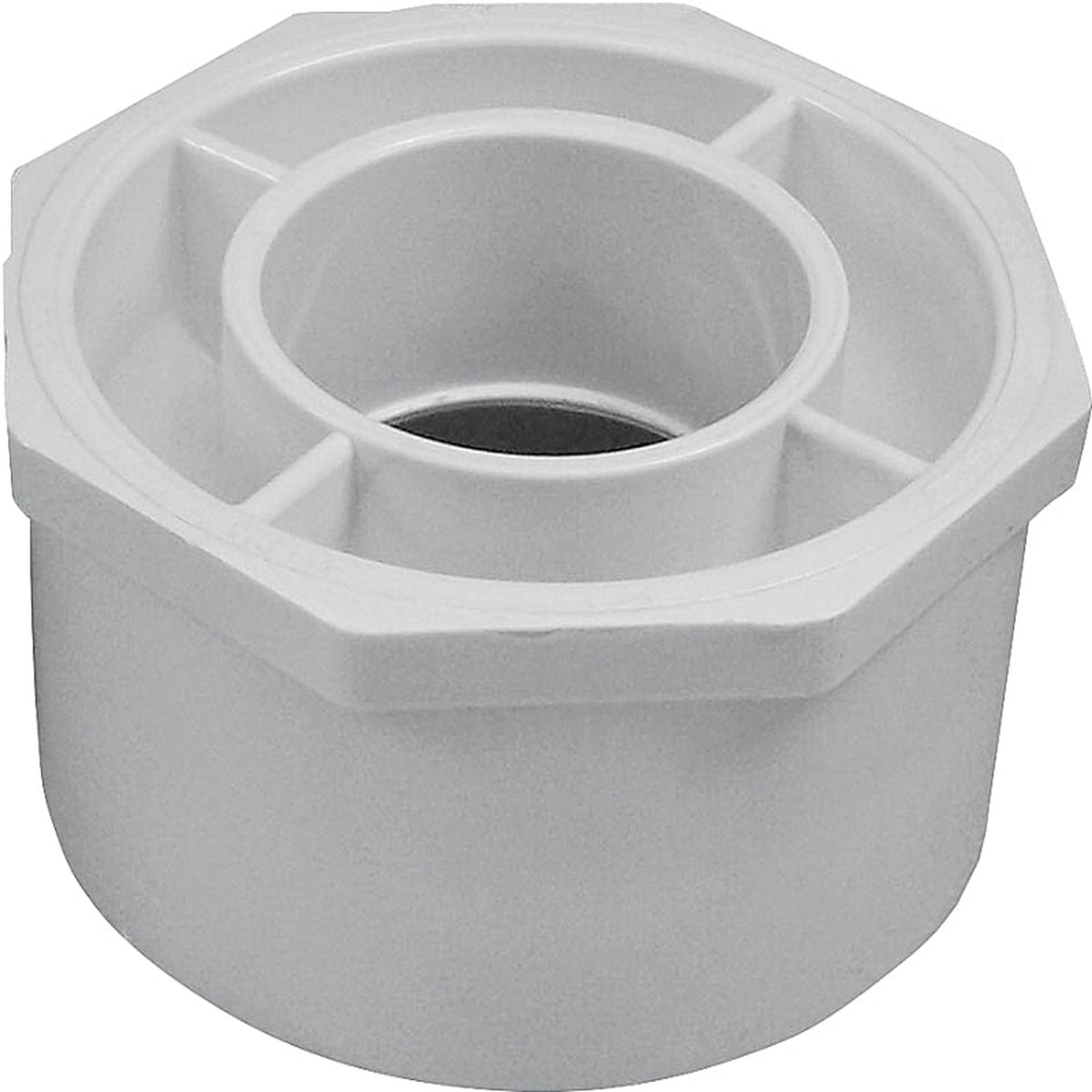 IPEX 035677 Reducer Bushing 4 x 2 in Spigot x Socket PVC White SCH 40 Schedule 220 280 psi Pressure