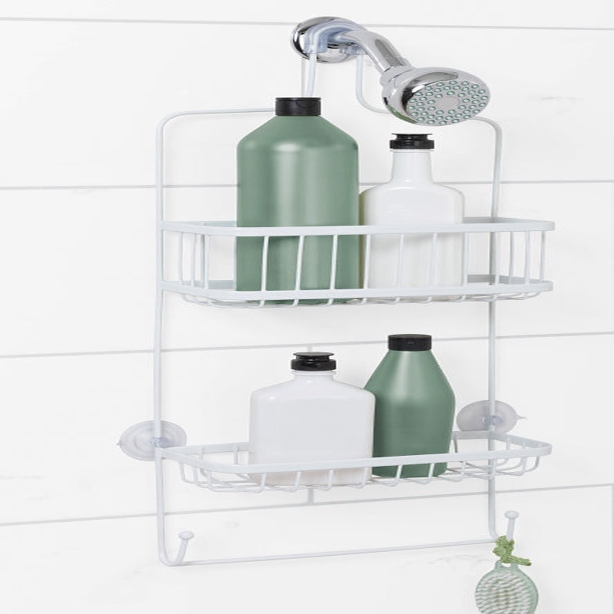 Zenna Home E7617WW Shower Caddy Steel 1038 in OAW 2613 in OAH 413 in OAD