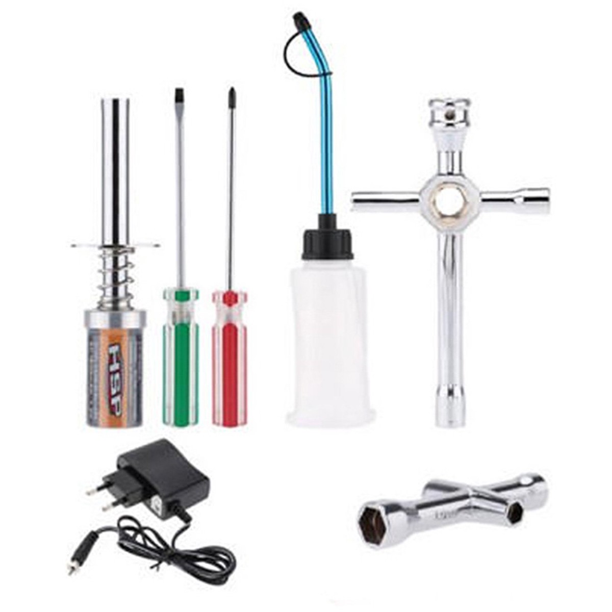 RC Engine Starter Kit Glow Plug Igniter Tools for 110 RC Car Engine HSP 80141 80142A