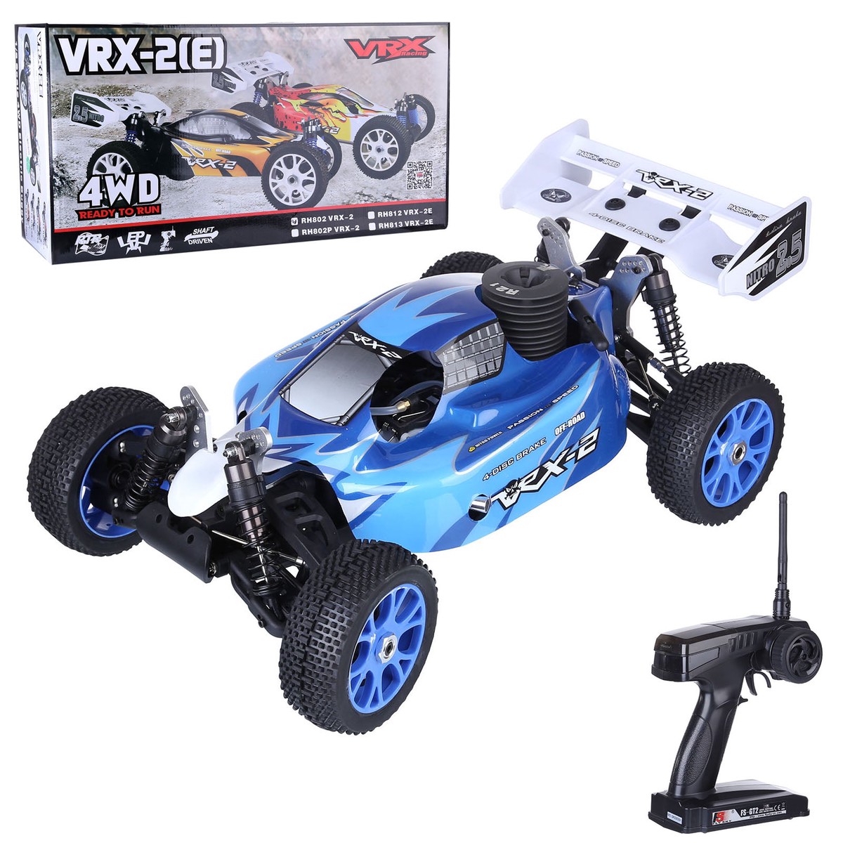VRX RH802 18 Scale 4WD Nitro Powered RC Car Off-road Buggy Vehicle High Speed 24G Nitro RC Car